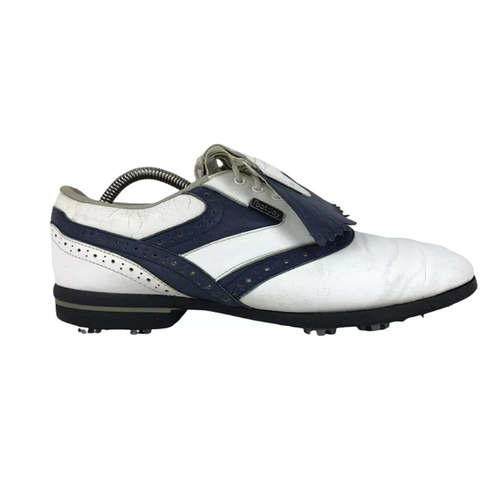 Footjoy Womens DryJoys 98095 White‎ Black Lace Up Low Top Golf Shoes Size 9.5 M